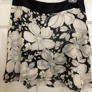 Black and white Floral Skirt